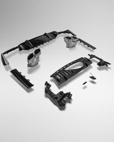 E63 Facelift Future Design Carbon Fiber Rear Diffuser Conversion Kit Compatible With Mercedes E-Class/E53 (W213)