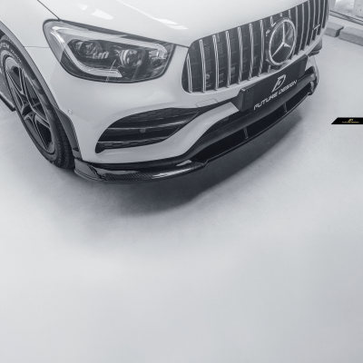Future Design Carbon Fiber Front Lip Spoiler Compatible With Mercedes GLC-Class (W253/C253)