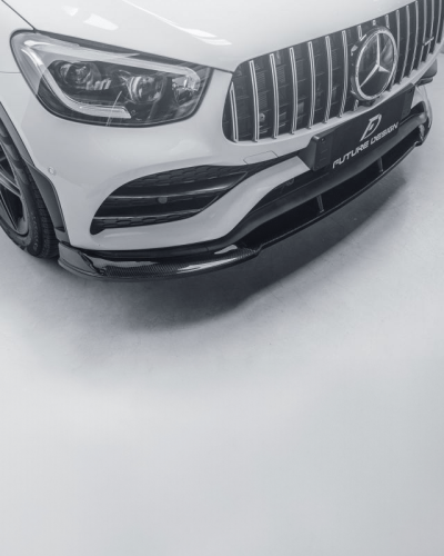 Future Design Carbon Fiber Front Lip Spoiler Compatible With Mercedes GLC-Class (W253/C253)