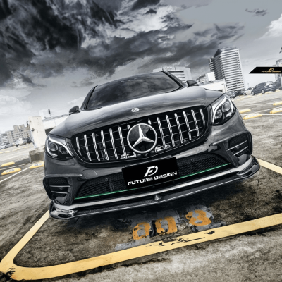 PFL Future Design Carbon Fiber Front Lip Spoiler Compatible With Mercedes GLC-Class (W253/C253)