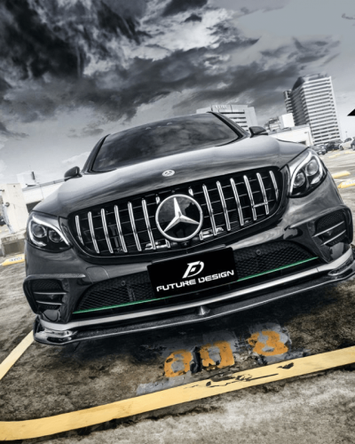 PFL Future Design Carbon Fiber Front Lip Spoiler Compatible With Mercedes GLC-Class (W253/C253)