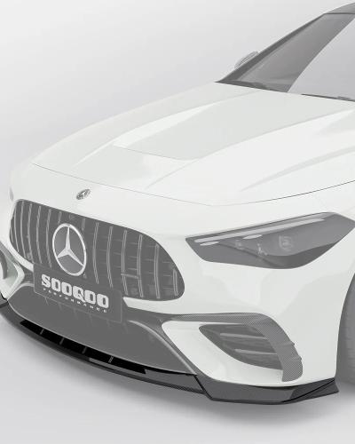 SOOQOO Carbon Fiber Front Lip Spoiler Compatible With Mercedes CLE53 (C236/A236)