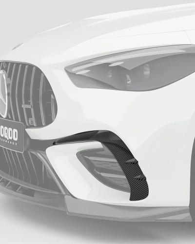 SOOQOO Carbon Fiber Front Bumper Inserts Compatible With Mercedes CLE53 (C236/A236)