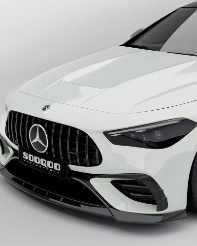 SOOQOO Carbon Fiber Front Lip Spoiler Compatible With Mercedes CLE53 (C236/A236)