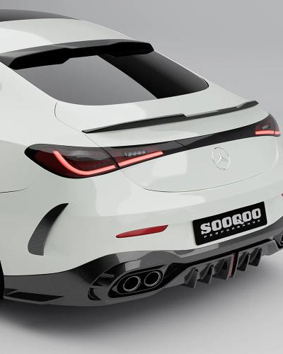 SOOQOO Carbon Fiber Rear Diffuser Compatible With Mercedes CLE53 (C236/A236)