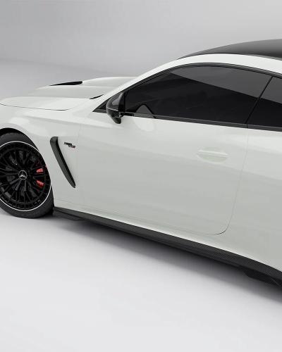SOOQOO Carbon Fiber Side Skirts Compatible With Mercedes CLE53 (C236/A236)