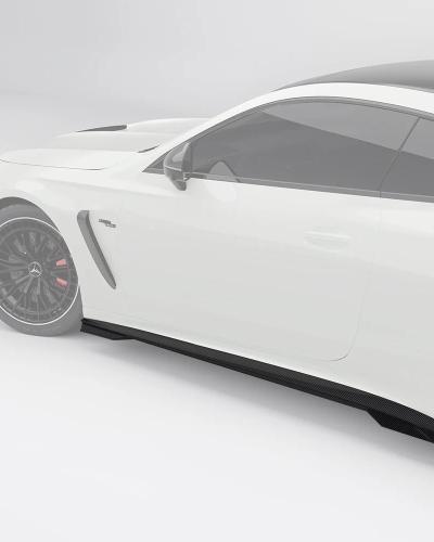 SOOQOO Carbon Fiber Side Skirts Compatible With Mercedes CLE53 (C236/A236)