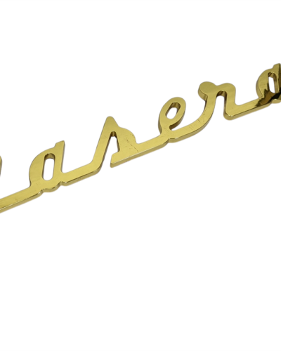 Maserati Quattroporte GranTurismo Ghibli Levante Gold Side Logo Emblem Badge Set
