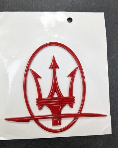 Maserati Quattroporte GranTurismo Ghibli Levante LH Red Side Logo Emblem Badge