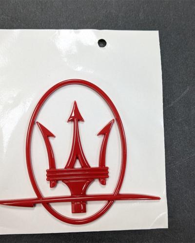 Maserati Quattroporte GranTurismo Ghibli Levante LH Red Side Logo Emblem Badge