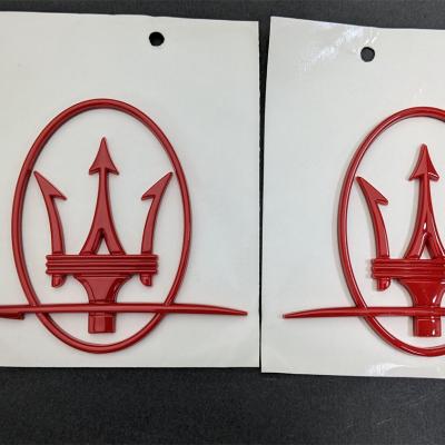 Maserati Quattroporte GranTurismo Ghibli Levante RH&LH Red Side Logo Emblem Badge