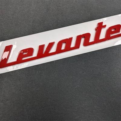 Maserati SUV Levante Gloss Red Rear Script Emblem Badge