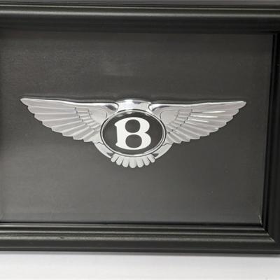 Bentley Badge Art Picture Hardwood Black Frame
