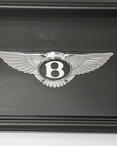 Bentley Badge Art Picture Hardwood Black Frame