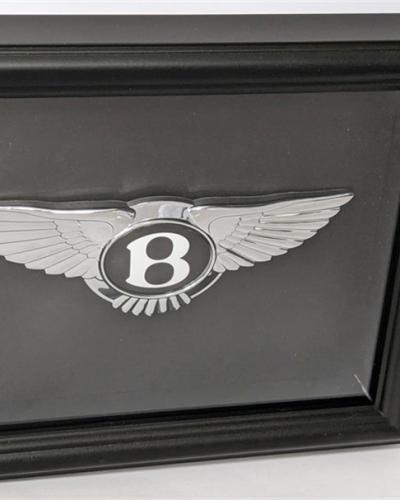 Bentley Badge Art Picture Hardwood Black Frame