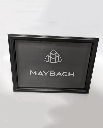 Maybach Emblem Framed Artwork - Wooden Frame with Black Border