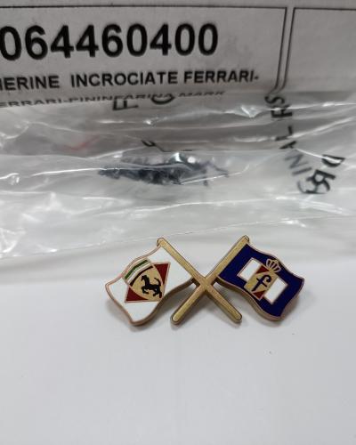 Ferrari 355 360 430 599 612 Pininfarina Cross Flags Badge 35mm #64460400