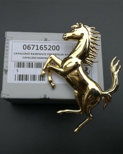 Ferrari California Front Bumper Horse Emblem Gold 67165200