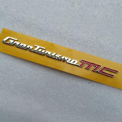 Maserati Granturismo MC Rear Emblem Badge Silver&Red Color