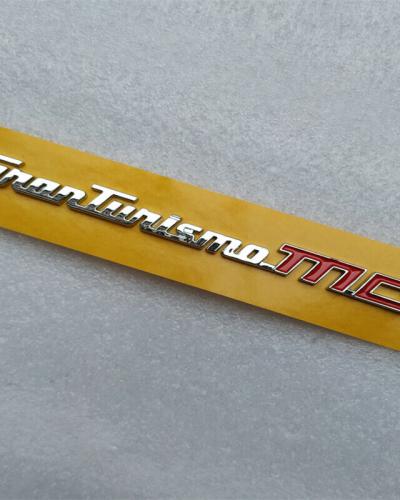 Maserati Granturismo MC Rear Emblem Badge Silver&Red Color