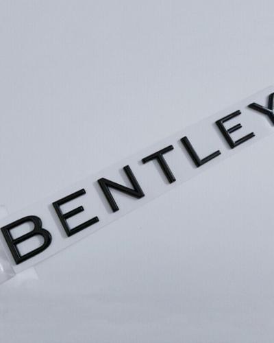Bentley Continental GT Badge Script Emblem Rear Bright Black