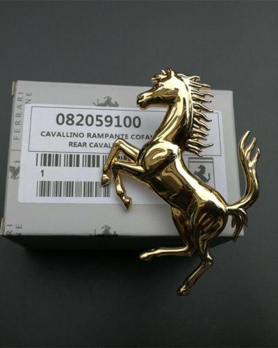 Ferrari 458 California GTC4 Rear Bumper Horse Badg Emblem Gloss Gold 82059100