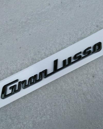 Set of 2 Maserati 2017 Quattroporte GranLusso Side Badge Emblem Glossy Black
