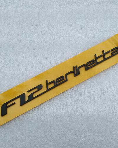 Ferrari F12 Rear Emblem Badge “F12 berlinetta” Black Color