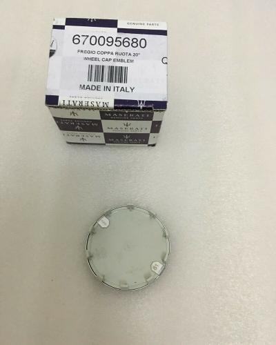Maserati 2017 Quattroporte Chrome Blue Wheel Cap OEM Kit 670095680