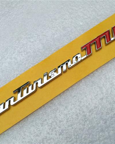 Maserati Granturismo MC Rear Emblem Badge Silver&Red Color