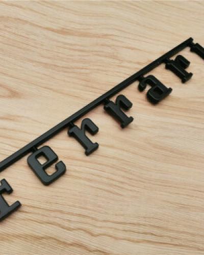 Ferrari 812 Front & Rear Horse Emblem Script & Wheel Caps Kit Matte Black