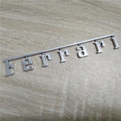 Ferrari Manifold Badge Emblem Chrome Silver (15cm*2.05cm)