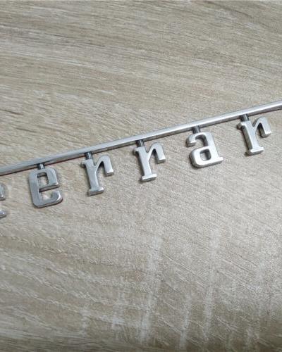 Ferrari Manifold Badge Emblem Chrome Silver (15cm*2.05cm)