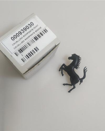 Ferrari SF90 Rear Bumper Matte Black Horse Emblem Badge