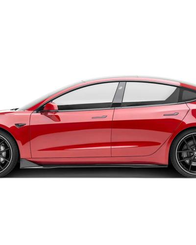 Tesla Model 3 Premium Prepreg Carbon Fiber Side Skirts