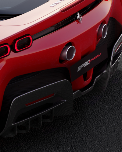 Ferrari SF90 Carbon Fiber Rear Diffuser