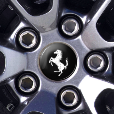 Ferrari Black Hub Cap Kit