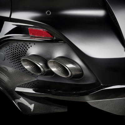 Aston Martin Carbon Fiber Quad Tailpipe Finishers