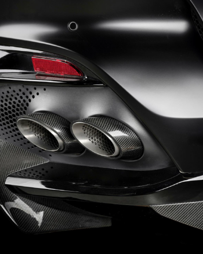 Aston Martin Carbon Fiber Quad Tailpipe Finishers