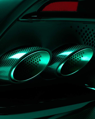 Aston Martin Carbon Fiber Quad Tailpipe Finishers