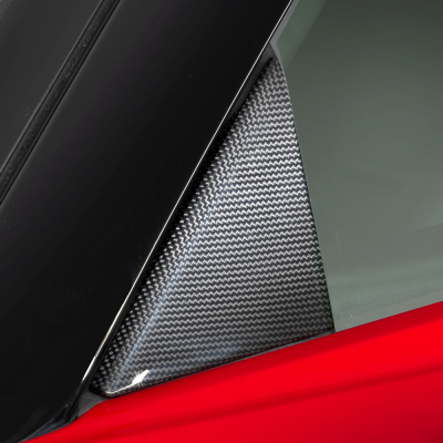 Ferrari SF90 Carbon Fiber Side Glasses Triangles