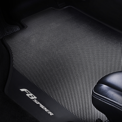 Ferrari F8 Carbon Fiber Overmats, with Leather Logo