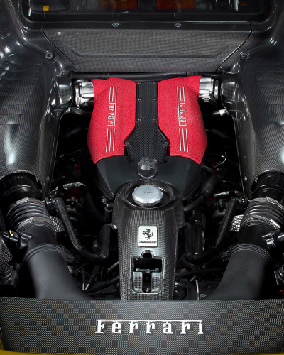 Ferrari 488 Carbon Fiber Engine Compartment Shields