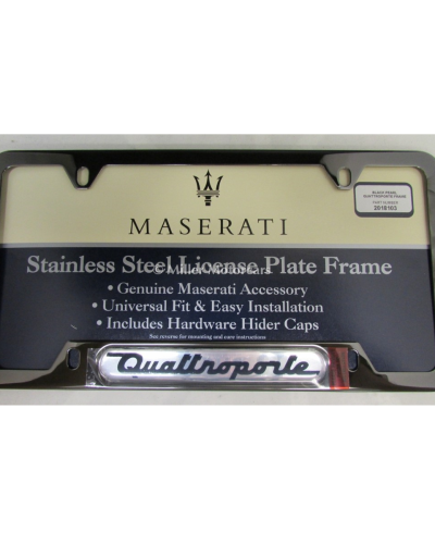Maserati Quattroporte Black Pearl License Plate Frame