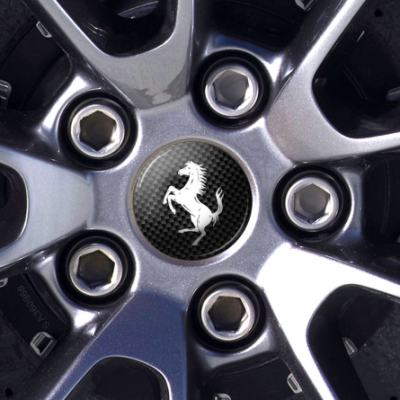 Ferrari Carbon Fiber Hub Cap Kit