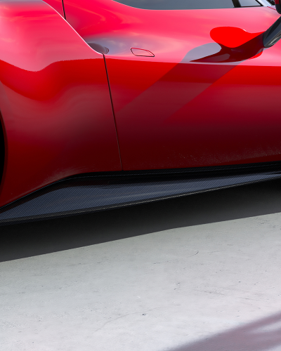 Ferrari 296 Carbon Fiber Under-Door Kit
