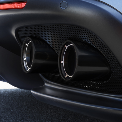 Ferrari GTC4 Lusso Tailpipe Tips with Ceramic Coating (Black)